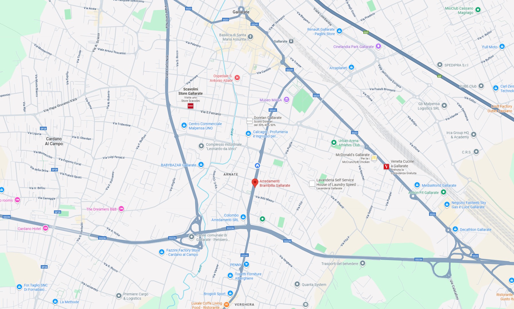 Mappa della nostra posizione